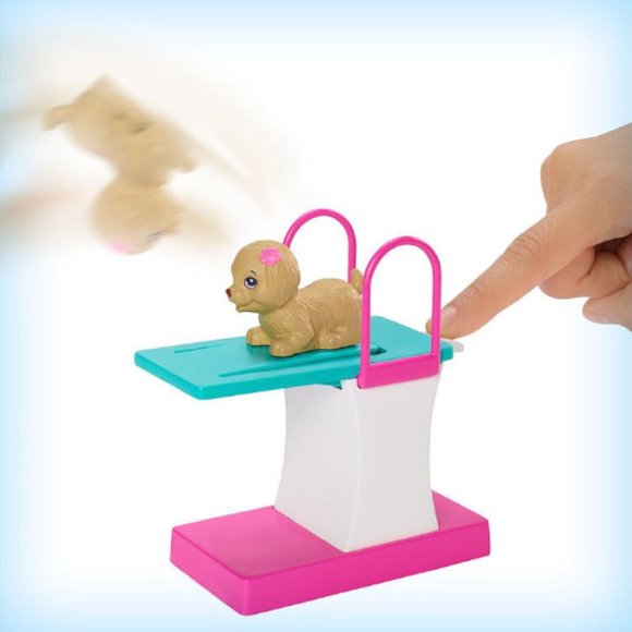 Barbie Dreamhouse Adventures Swim 'n Dive Doll w/ Diving Board, Puppy & More - Picture 2 of 5